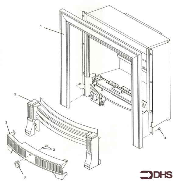 Exploded Diagram for FIRE SURROUND/FENDER ASSY