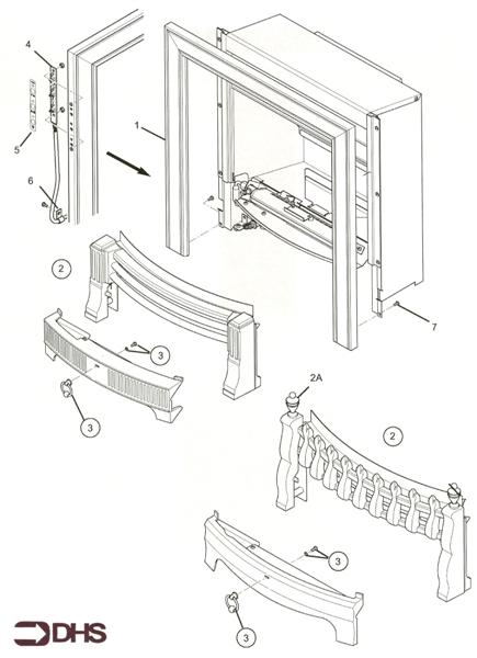 Exploded Diagram for FIRE SURROUND/FENDER ASSY
