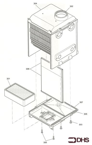 Exploded Diagram for HEAT EXCHANGER