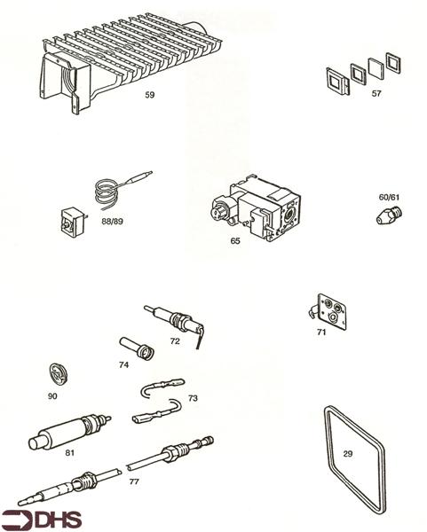 Exploded Diagram for SHORT PARTS LIST