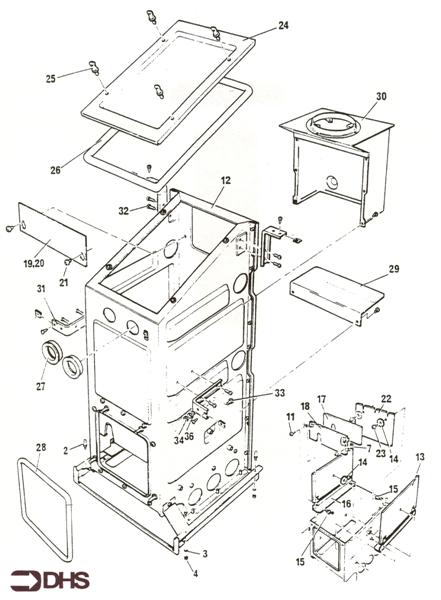 Exploded Diagram for BOX COMBUSTION