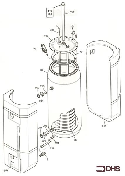 Exploded Diagram for HOT WATER CYLINDER