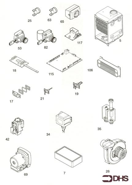 Exploded Diagram for SHORT PARTS LIST