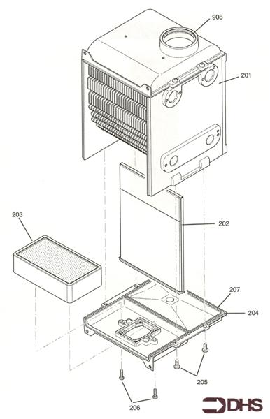 Exploded Diagram for HEAT EXCHANGER