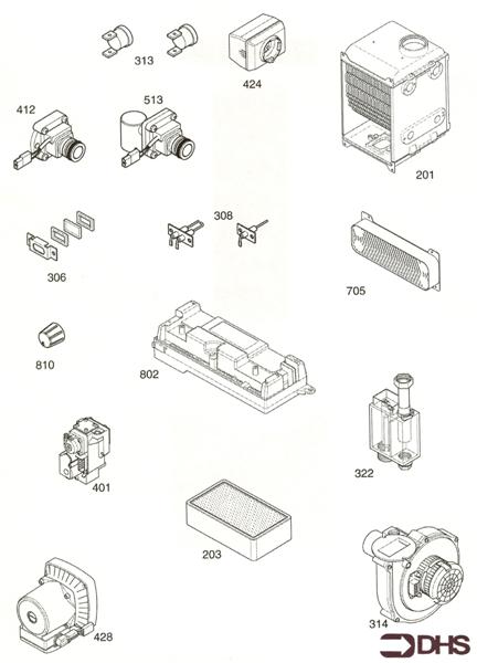 Exploded Diagram for SHORT PARTS LIST