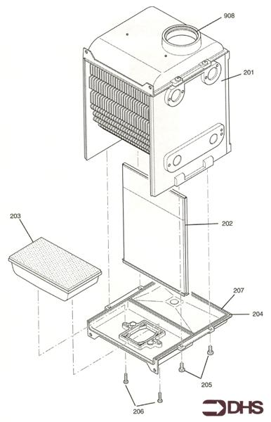 Exploded Diagram for HEAT EXCHANGER