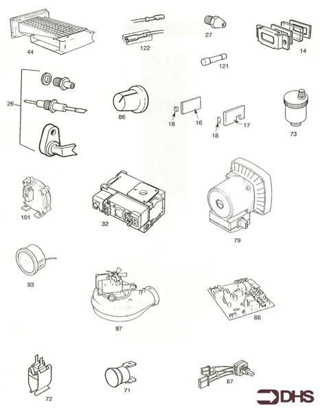Exploded Diagram for SHORT PARTS LIST