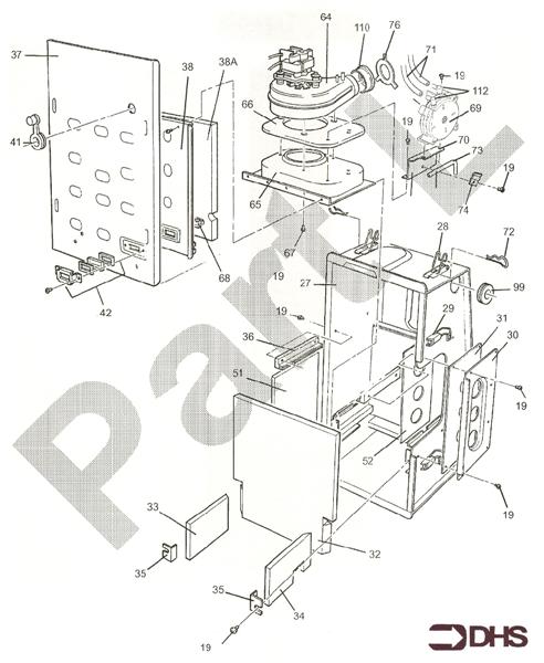 Exploded Diagram for COMBUSTION CHAMBER