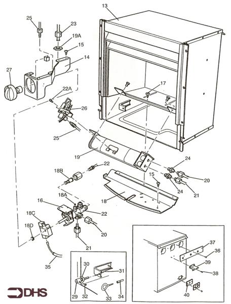 Exploded Diagram for BOX COMBUSTION/CONTROLS