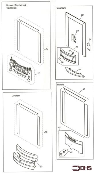 Exploded Diagram for FASCIA SONNET - QUANTUM - MINI