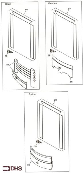 Exploded Diagram for FASCIA CAMDEN - COAST - FUSION