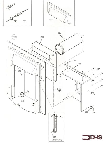 Exploded Diagram for COMB BOX & CONTROLS FF