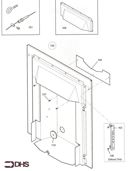 Exploded Diagram for COMB BOX & CONTROLS PCF