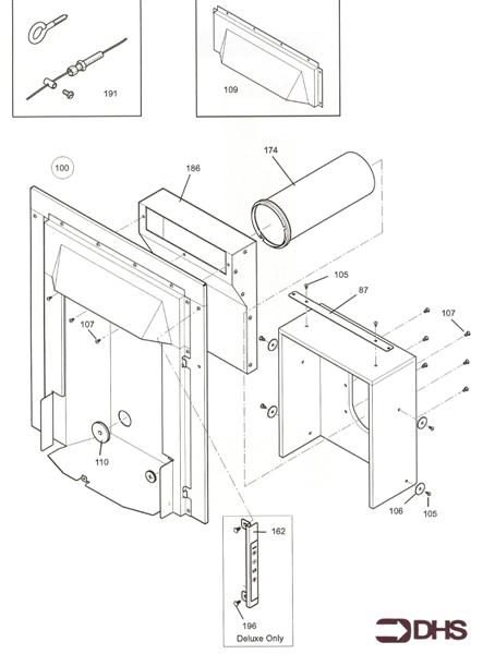 Exploded Diagram for COMB BOX & CONTROLS FF