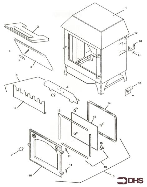 Exploded Diagram for BOX COMBUSTION ASSY 1