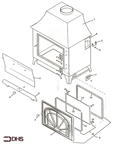 Exploded Diagram for BOX COMBUSTION ASSY 1