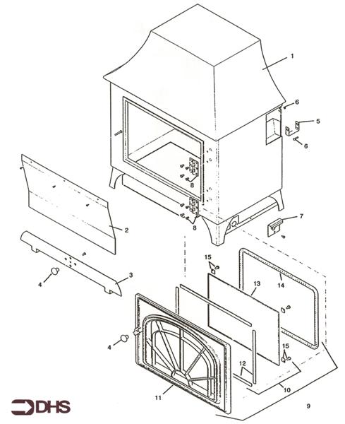 Exploded Diagram for BOX COMBUSTION ASSY 2