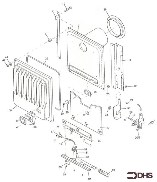 Exploded Diagram for HEAT EXCHANGER/CONTROLS