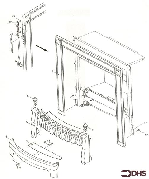Exploded Diagram for FIRE SURROUND/FENDER ASSY