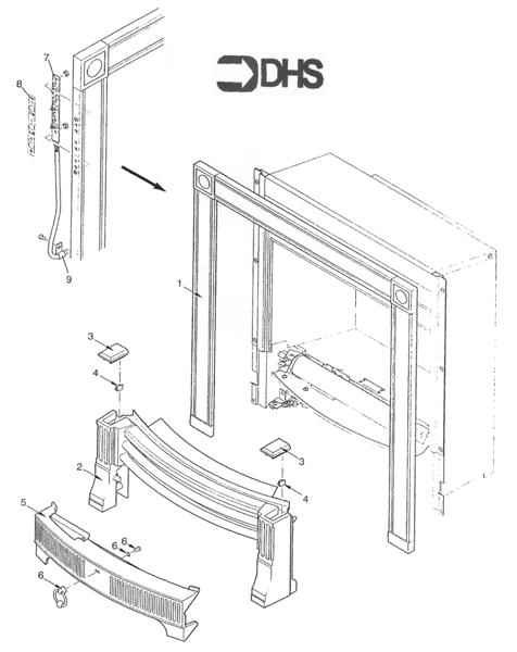 Exploded Diagram for FIRE SURROUND/FENDER ASSY