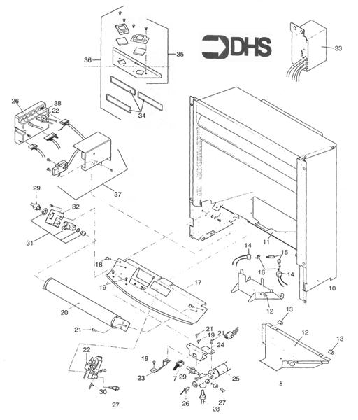 Exploded Diagram for BOX COMBUSTION/CONTROLS
