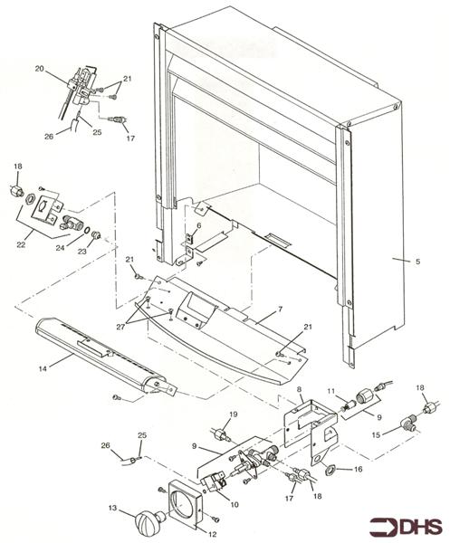 Exploded Diagram for BOX COMBUSTION/CONTROLS