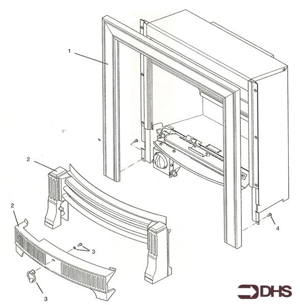 Exploded Diagram for FIRE SURROUND/FENDER ASSY