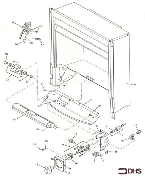 Exploded Diagram for BOX COMBUSTION/CONTROLS