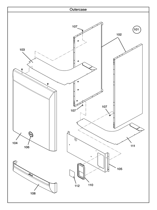 Exploded Diagram for OUTER CASE