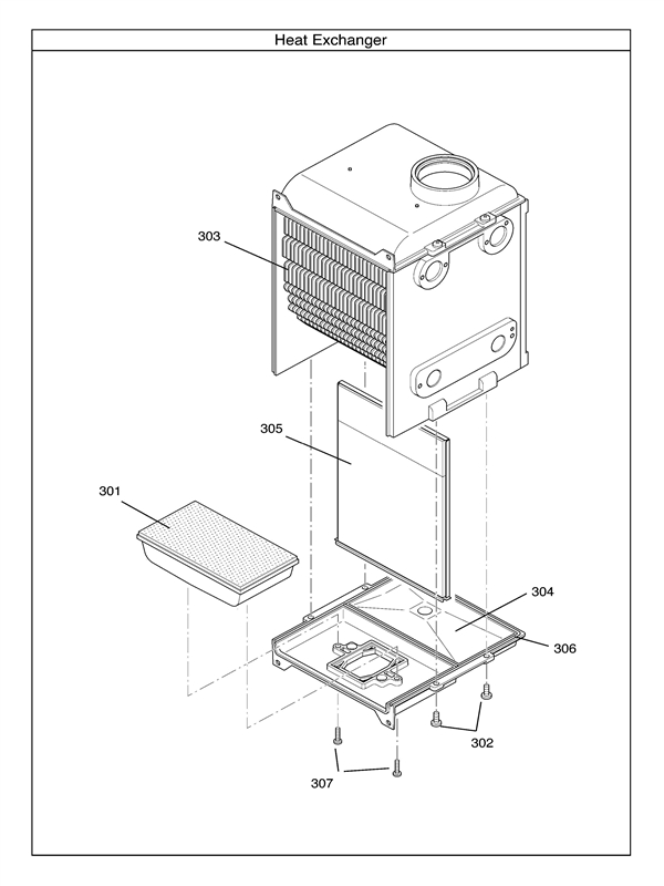 Exploded Diagram for HEAT EXCHANGER