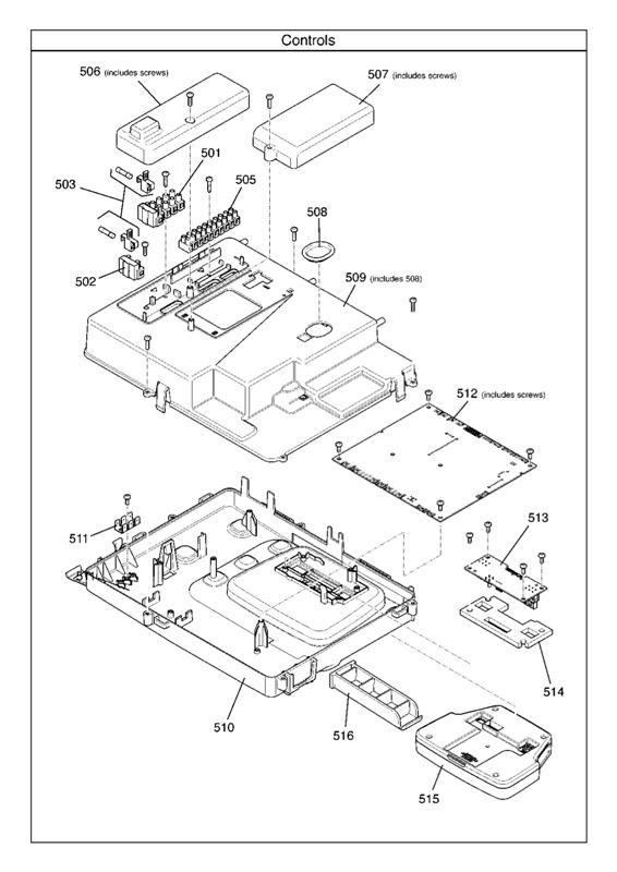 Exploded Diagram for CONTROLS