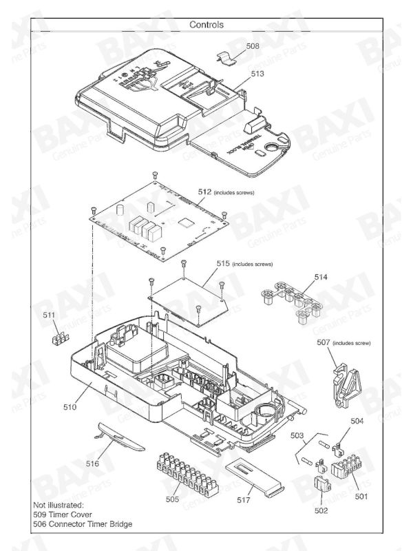 Exploded Diagram for CONTROLS