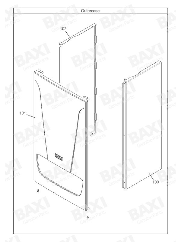 Exploded Diagram for OUTER CASE
