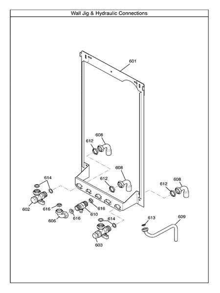Exploded Diagram for WALL JIG & HYDRAULIC CONN