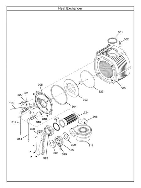 Exploded Diagram for HEAT EXCHANGER