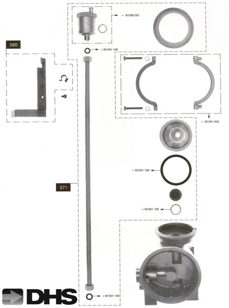 Exploded Diagram for WATER ASSY 1