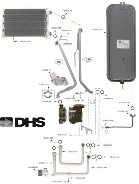 Exploded Diagram for WATER ASSY 4