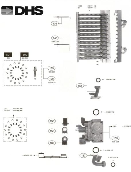 Exploded Diagram for GAS ASSY