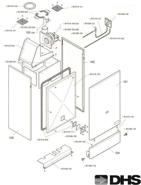 Exploded Diagram for EXT PANELS, FIRE FROM 03/2000
