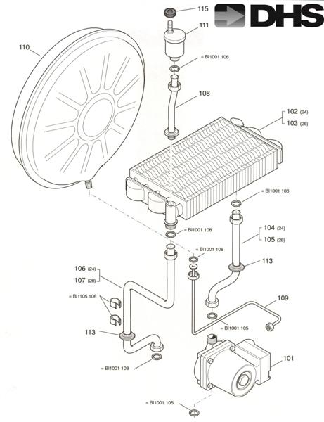 Exploded Diagram for WATER ASSY VALID TILL 02/2000