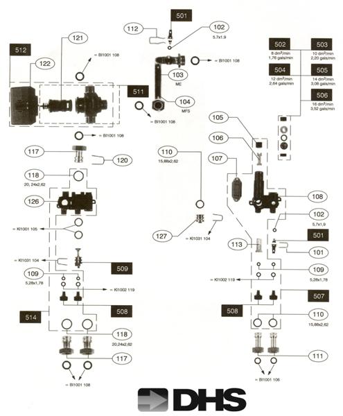 Exploded Diagram for WATER ASSY 2