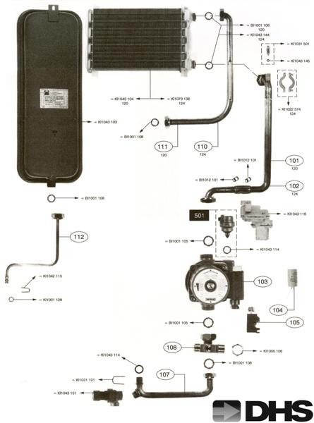 Exploded Diagram for WATER ASSY 3