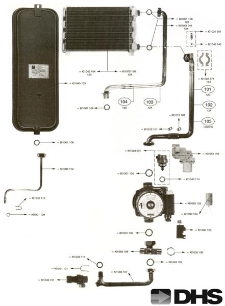 Exploded Diagram for WATER ASSY 1