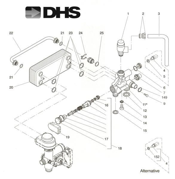 Exploded Diagram for C H RETURN ASSY & HEAT EXCHANG