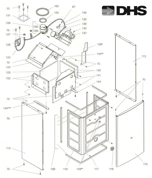 Exploded Diagram for FAN, COMB CHAM & CASE PANELS 2
