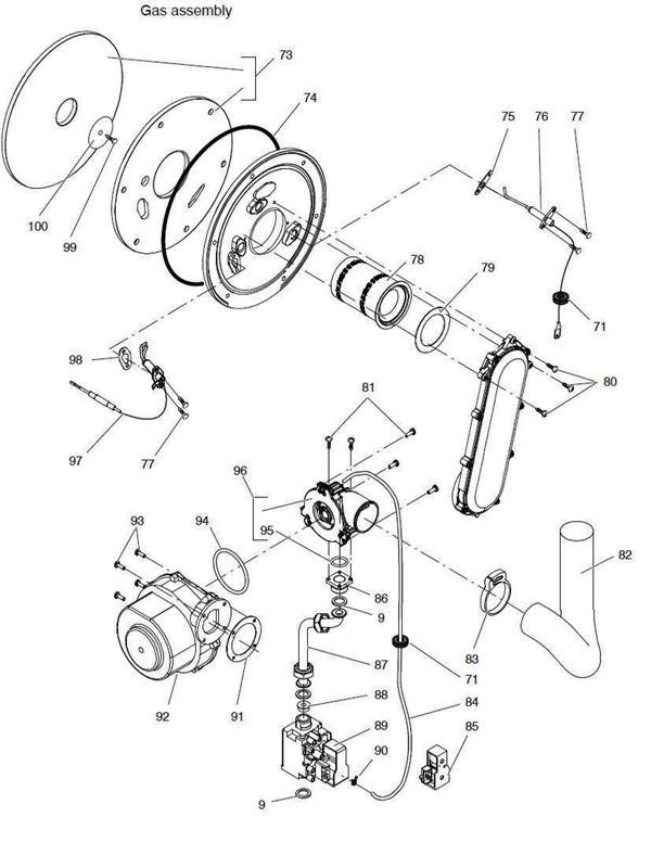 Exploded Diagram for GAS ASSEMBLY