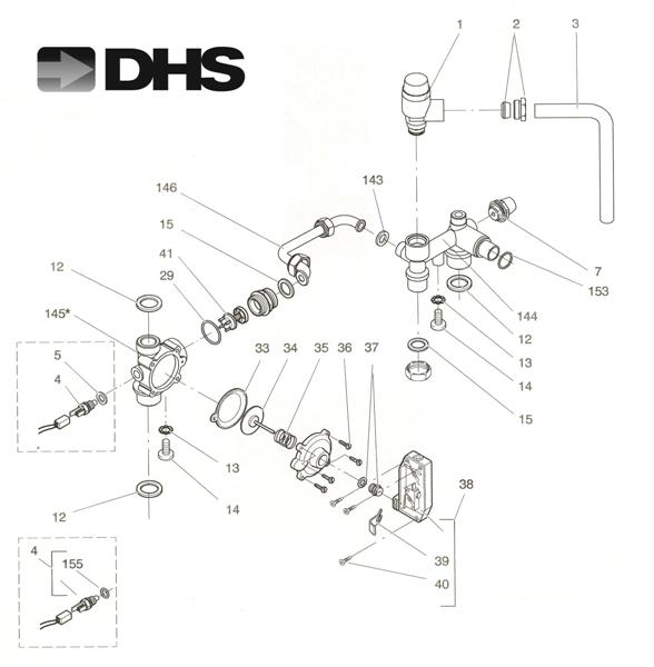 Exploded Diagram for C H FLOW & RETURN ASSYS 2