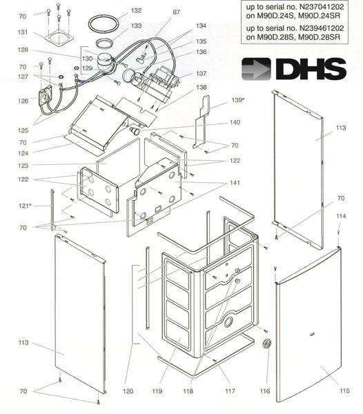 Exploded Diagram for FAN, COMB CHAM & CASE PANELS 1
