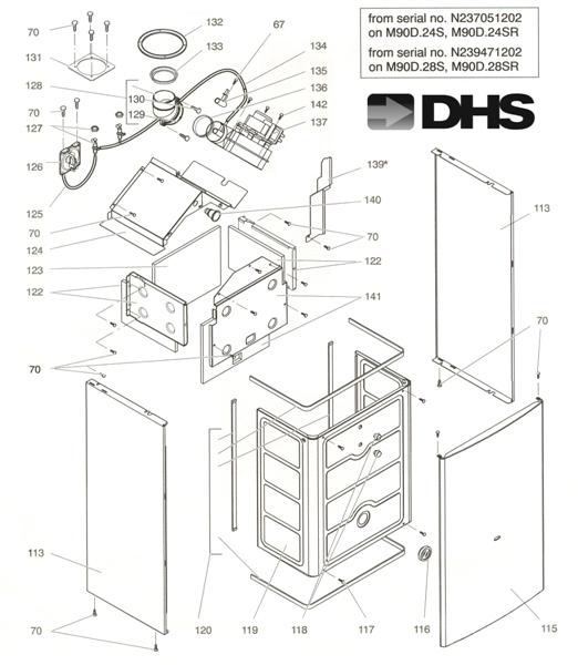 Exploded Diagram for FAN, COMB CHAM & CASE PANELS 2