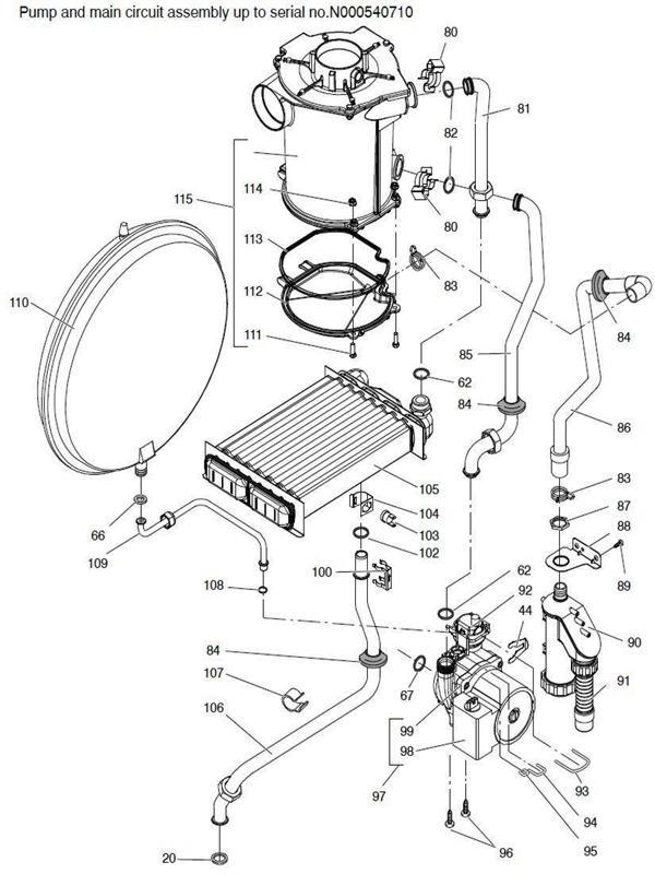 Exploded Diagram for PUMP MAIN CIRC TO N000550710